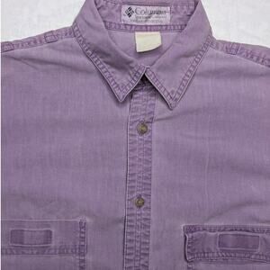 Columbia Vintage Mens Short Sleeve Button Down Shirt - XL Made in USA Y2K
